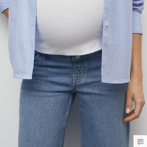 Mango Wide Leg Maternity over the belly jeans - Picture 4 of 6
